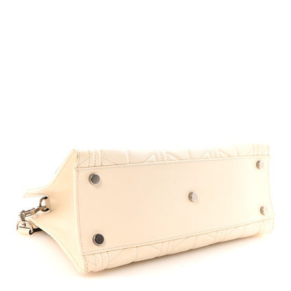 Large Quilted Tote Bag - White