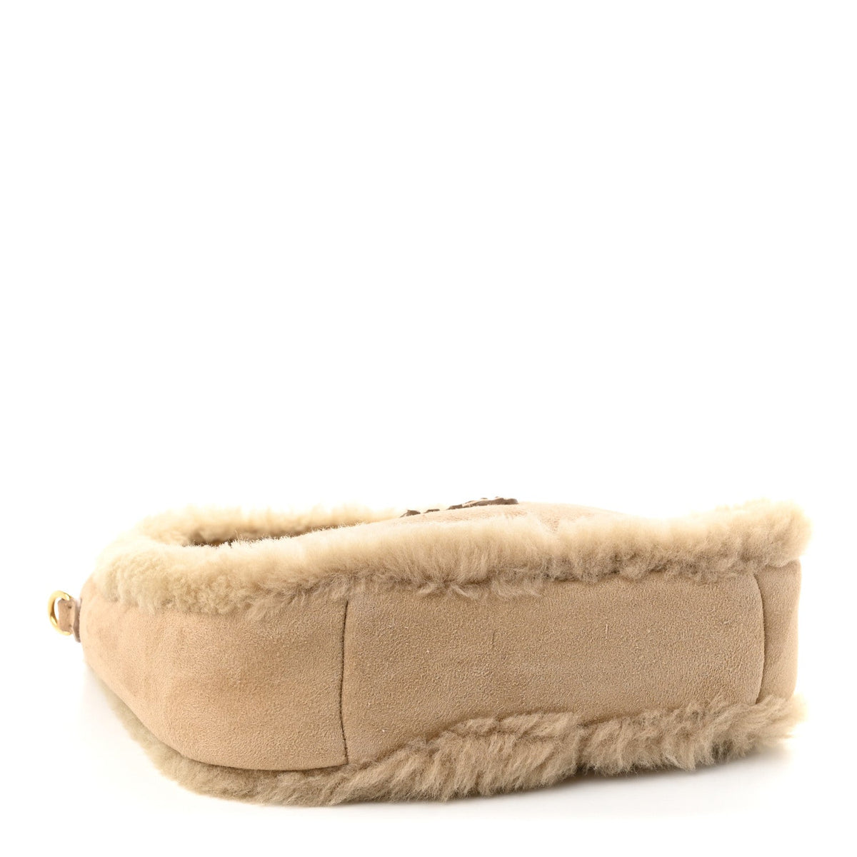 Mini Suede Shearling Hobo Bag