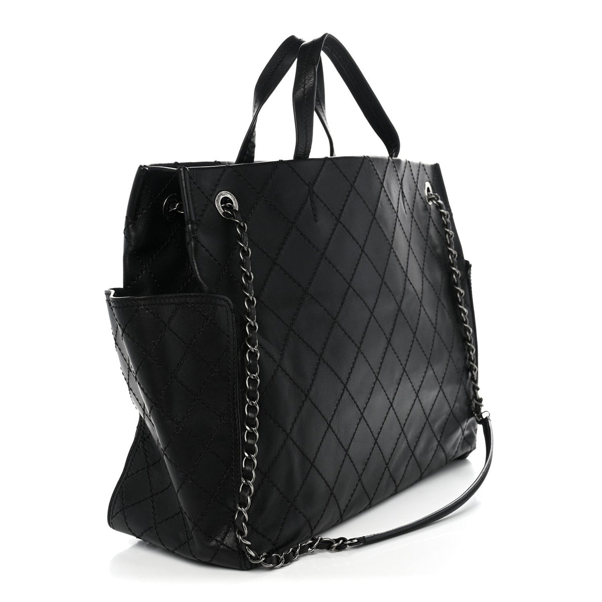 Calfskin Tote Bag - Black
