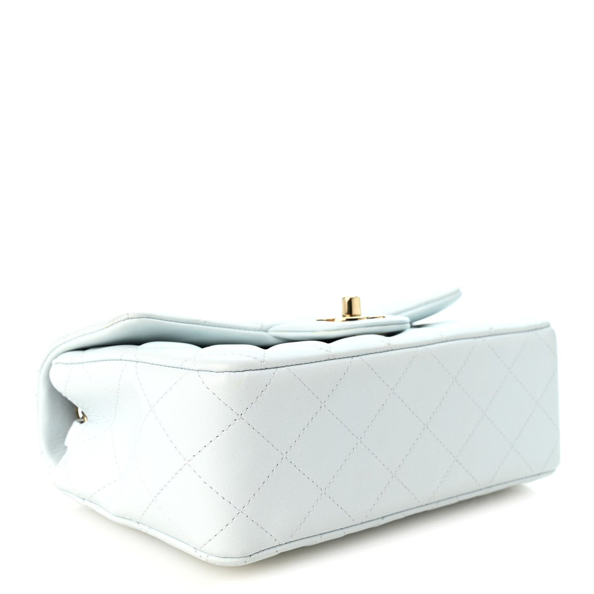 Mini Quilted Lambskin Flap Shoulder Bag - Tan