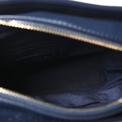 Small Quilted Calfskin Hobo Bag - Blue