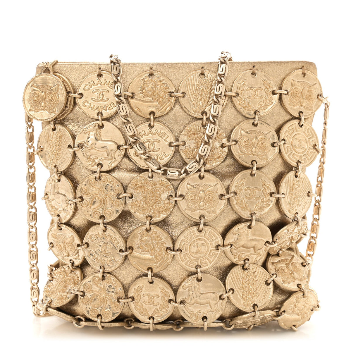Calfskin Shoulder Bag - Gold