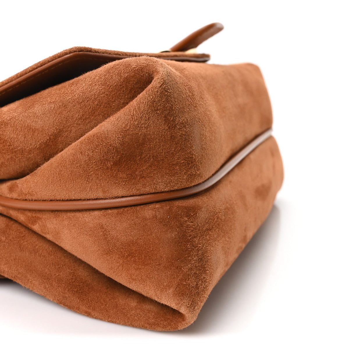 Mini Suede Crossbody Bag - Natural