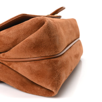 Mini Suede Crossbody Bag - Natural