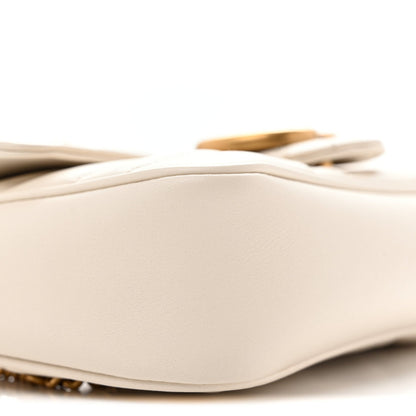Mini Calfskin Shoulder Bag - White