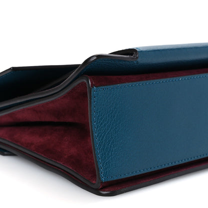 Medium Goatskin Suede Shoulder Bag - Blue