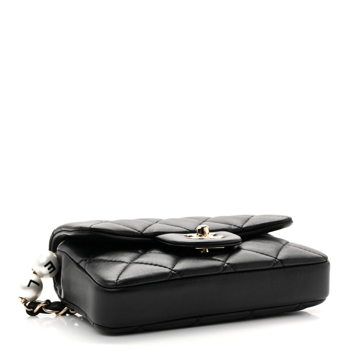 Mini Quilted Lambskin Belt Bag - Black