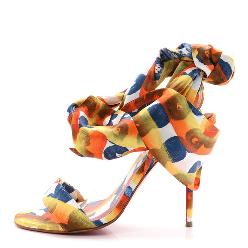 Crepe Satin Gaagal Miss Z Du Desert Ankle Wrap Sandals Multicolor Magm