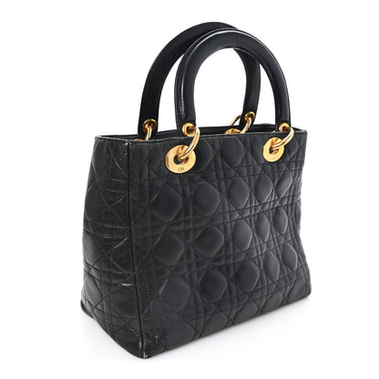 Medium Lambskin Handbag - Black