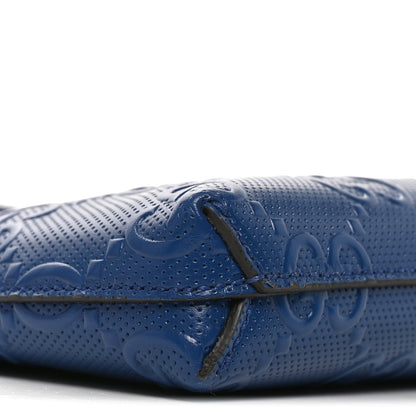 Medium Calfskin Pouch - Blue