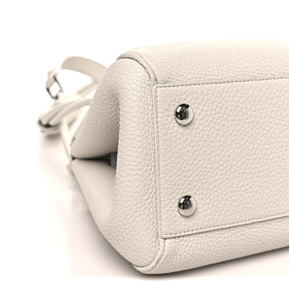 Small Calfskin Handbag - White