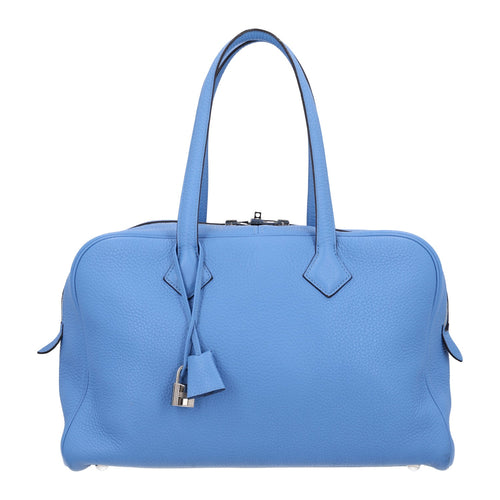 Taurillon Clemence Victoria Ii 35 Bleu P Handbag