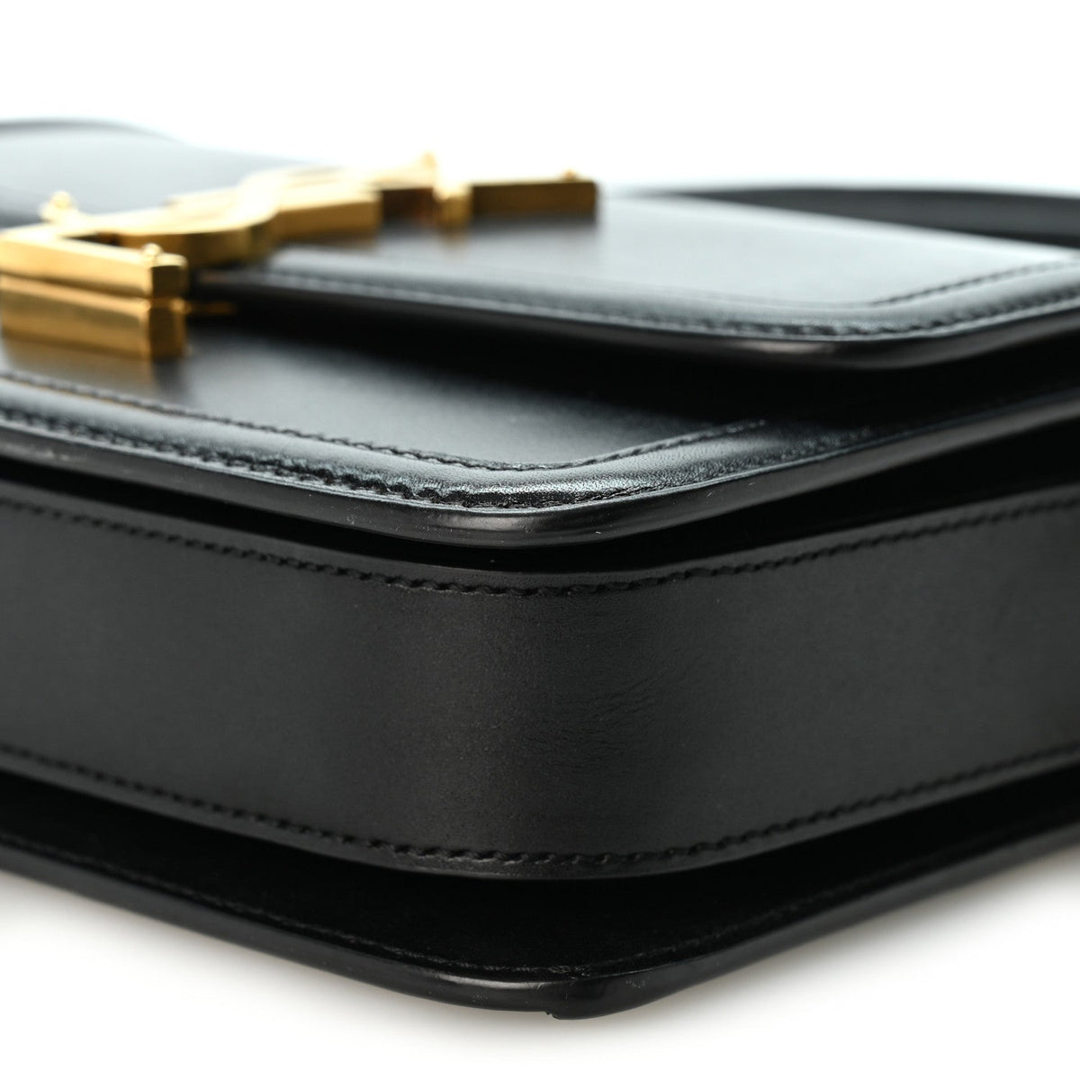 Small Calfskin Satchel Bag - Black