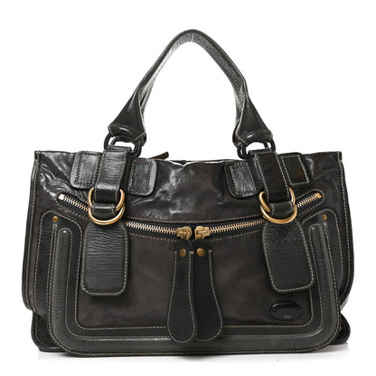 Large Calfskin Tote Bag - Grey