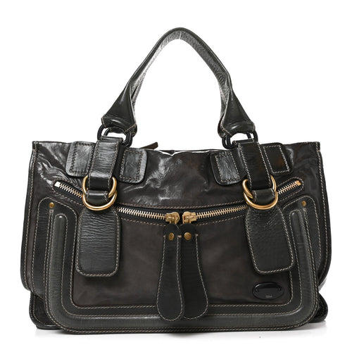 Large Calfskin Tote Bag - Grey