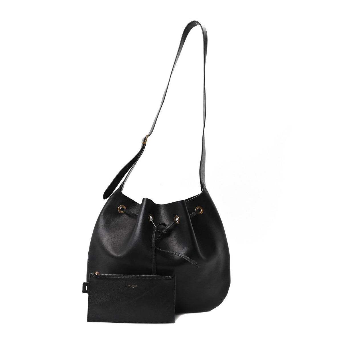 Large Calfskin Hobo Bag - Black