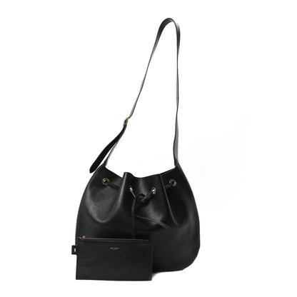 Large Calfskin Hobo Bag - Black