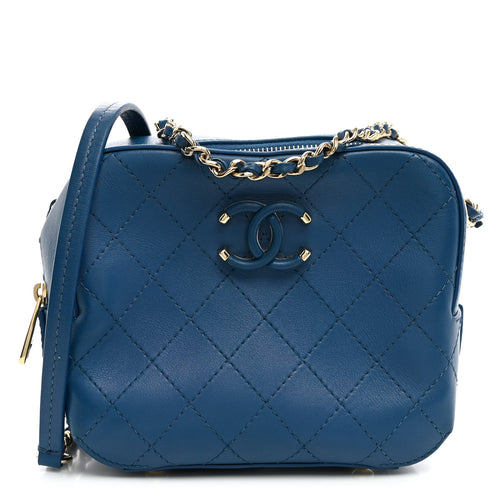 Calfskin Handbag - Blue