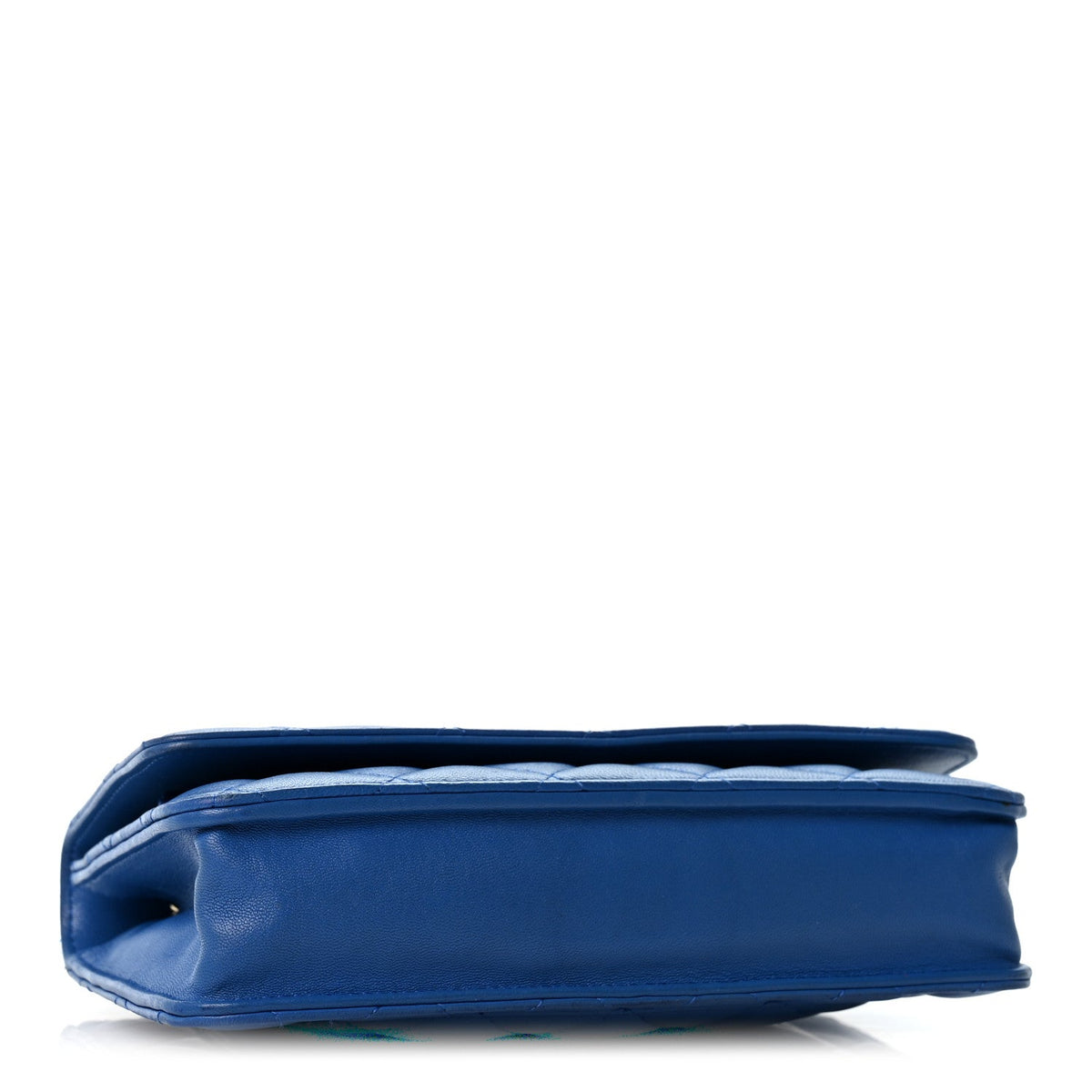 Quilted Lambskin Wallet Bag - Blue