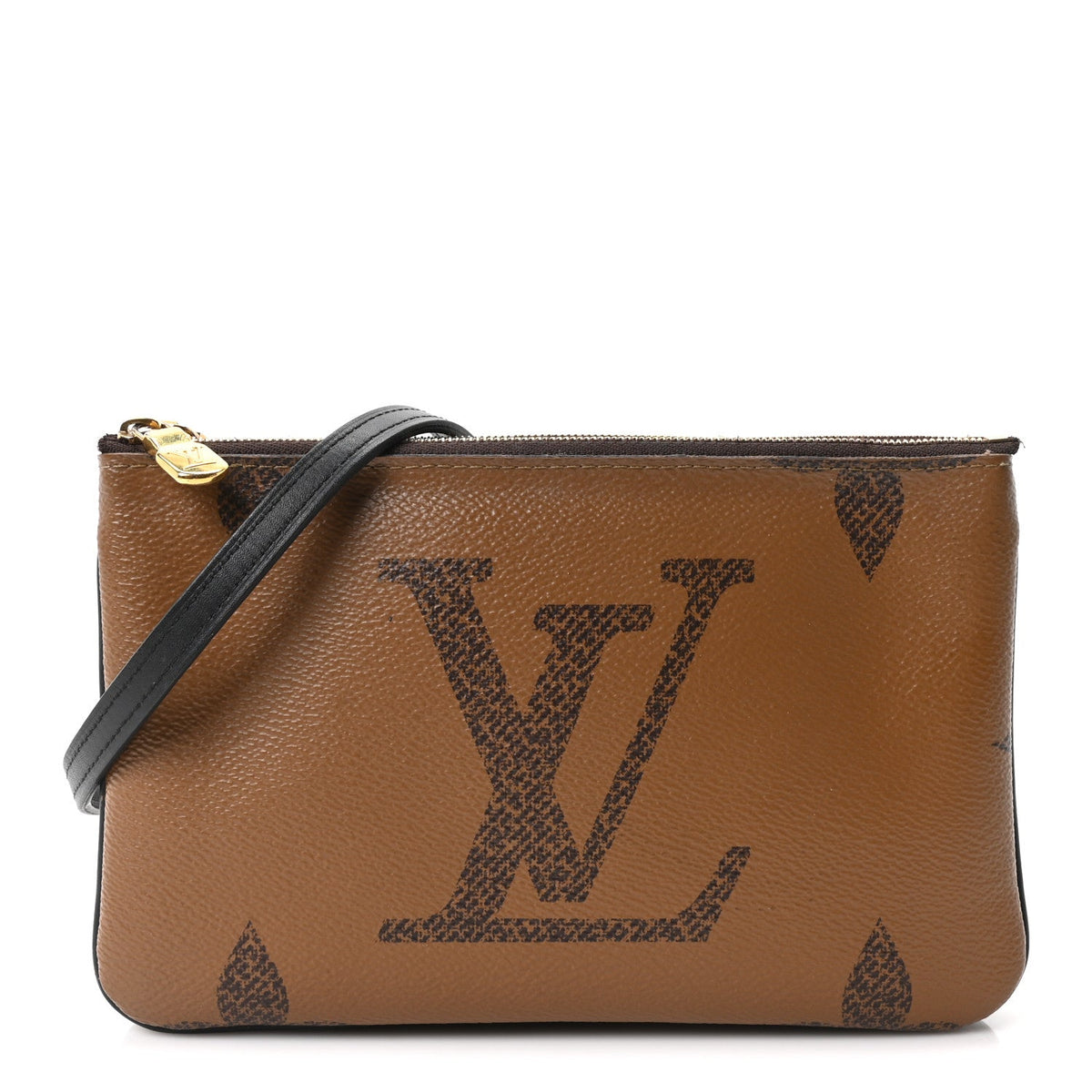 Reverse Monogram Giant Double Zip Pochet Handbag