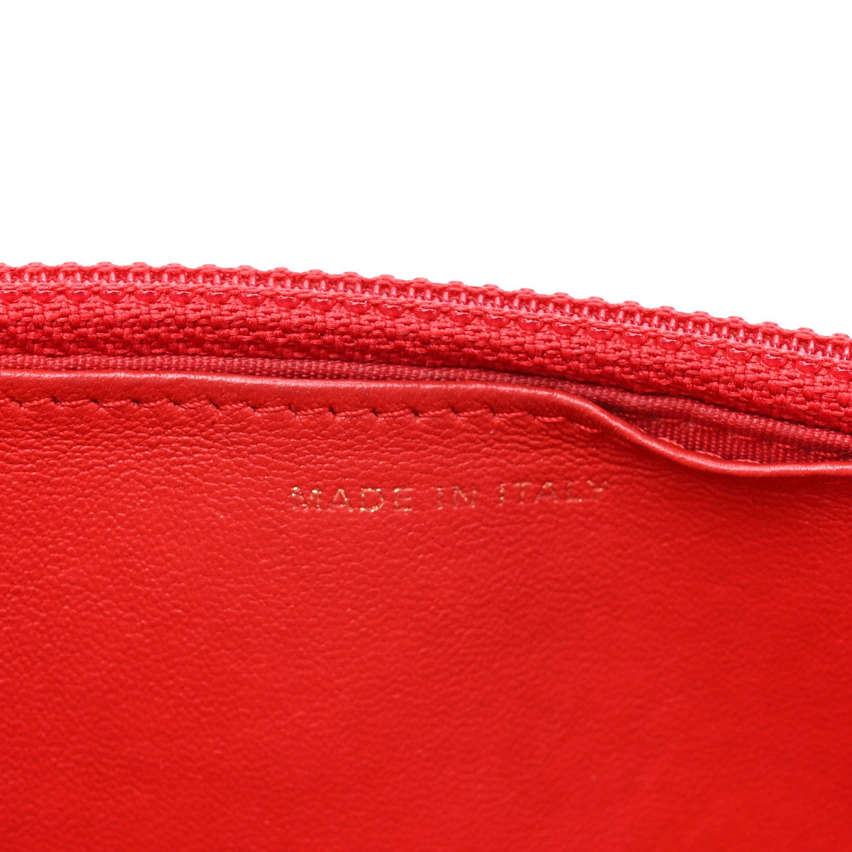 Quilted Lambskin Wallet Bag - Red