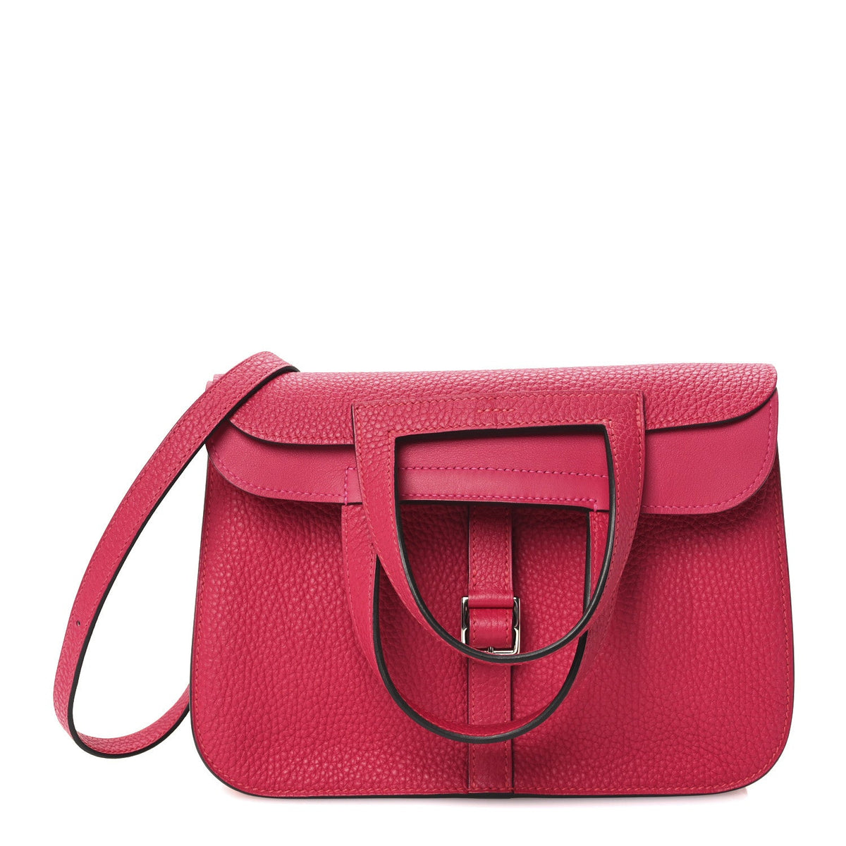 Taurillon Clemence Halzan 25 Rose Shocki Handbag