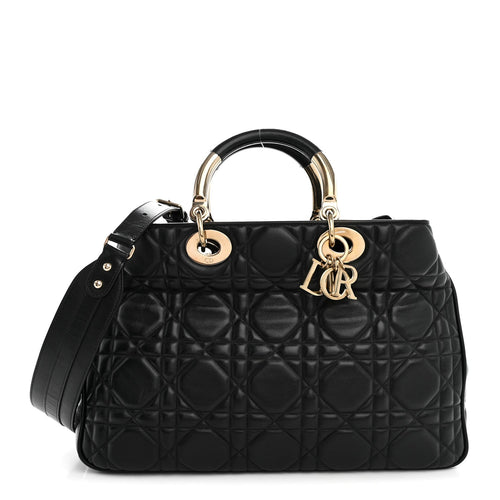 Large Calfskin Handbag - Black