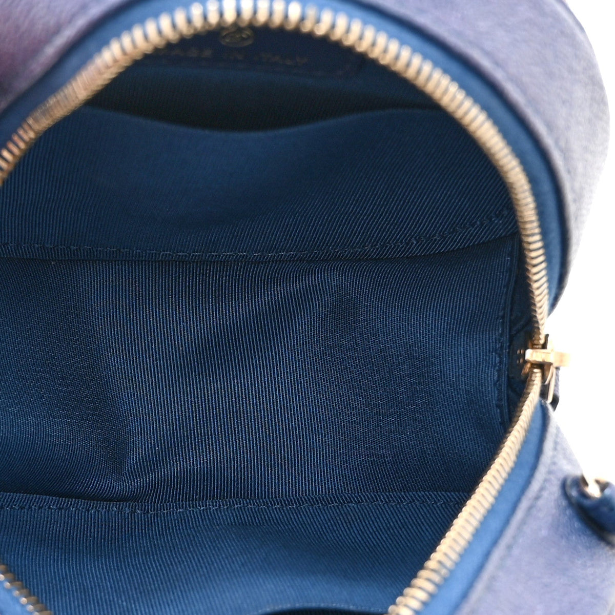 Quilted Caviar Clutch Bag - Blue
