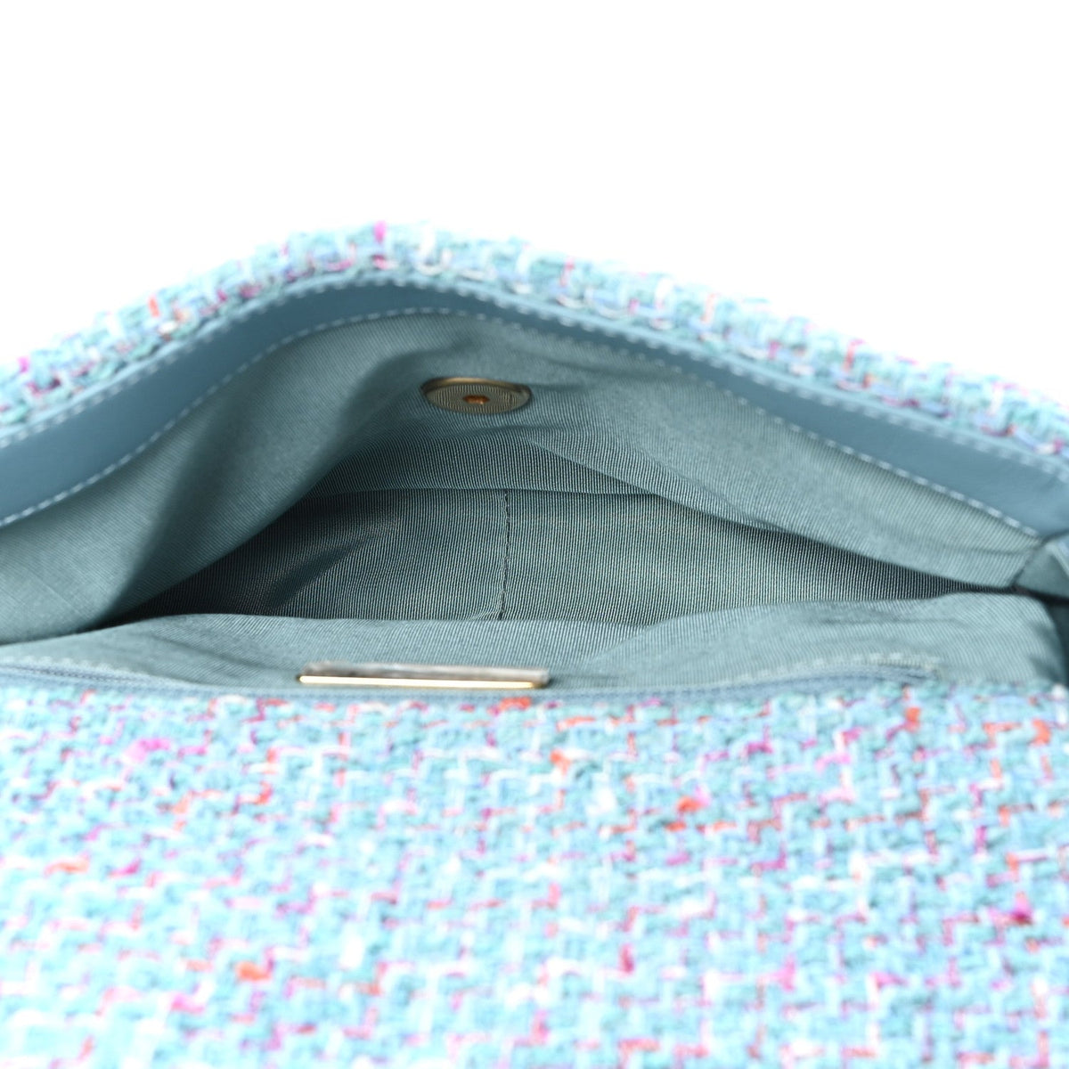 Medium Quilted Flap Shoulder Bag - Blue