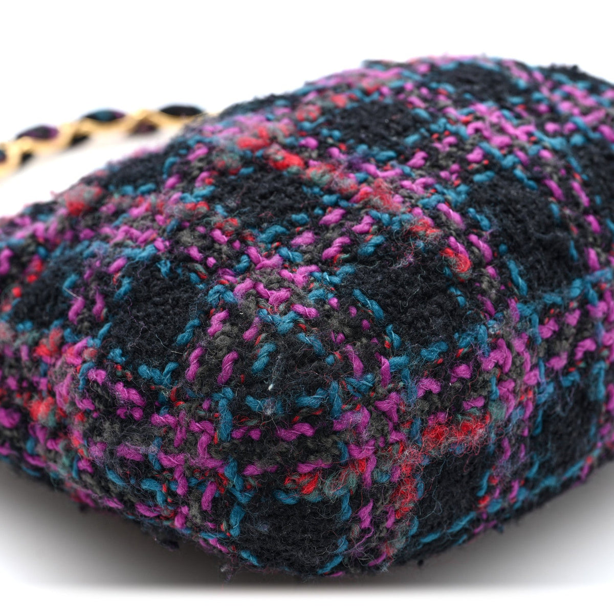 Quilted Hobo Bag - Purple
