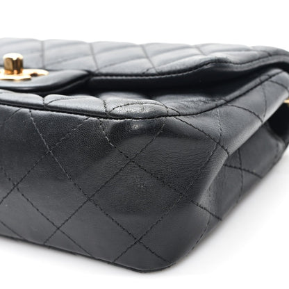 Mini Quilted Lambskin Flap Shoulder Bag - Tan
