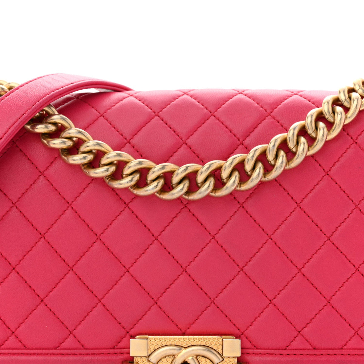 Medium Quilted Lambskin Flap Shoulder Bag