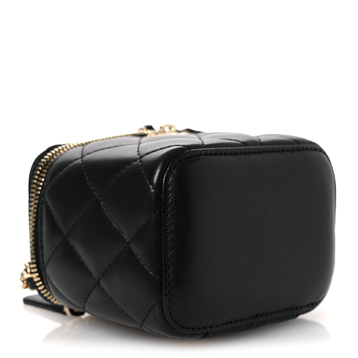 Mini Quilted Lambskin Handbag - Black