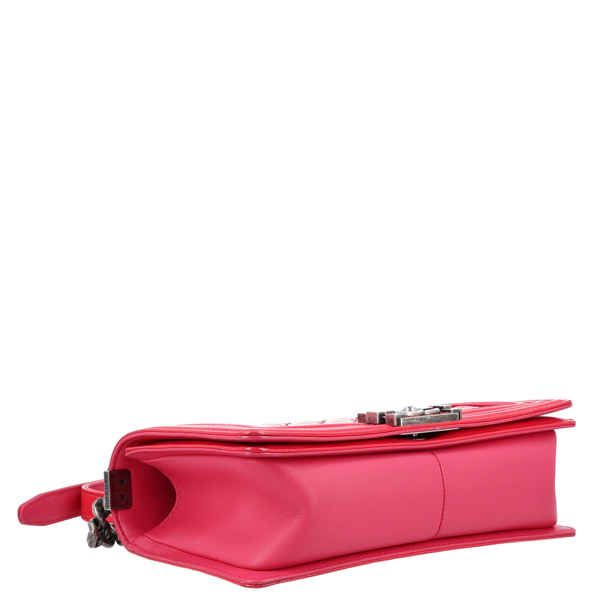 Medium Quilted Calfskin Flap Shoulder Bag - Pink