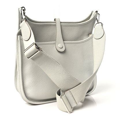 Taurillon Clemence Evelyne Iii Pm Gris P Handbag