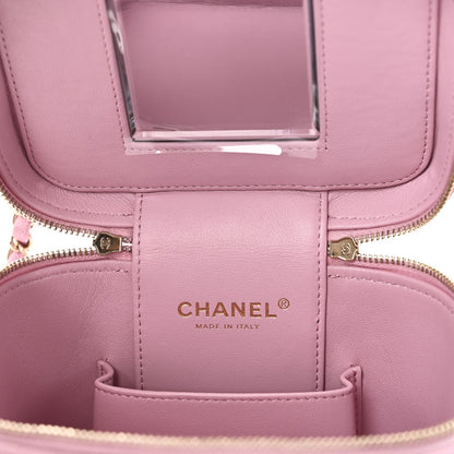 Small Quilted Caviar Handbag - Pink