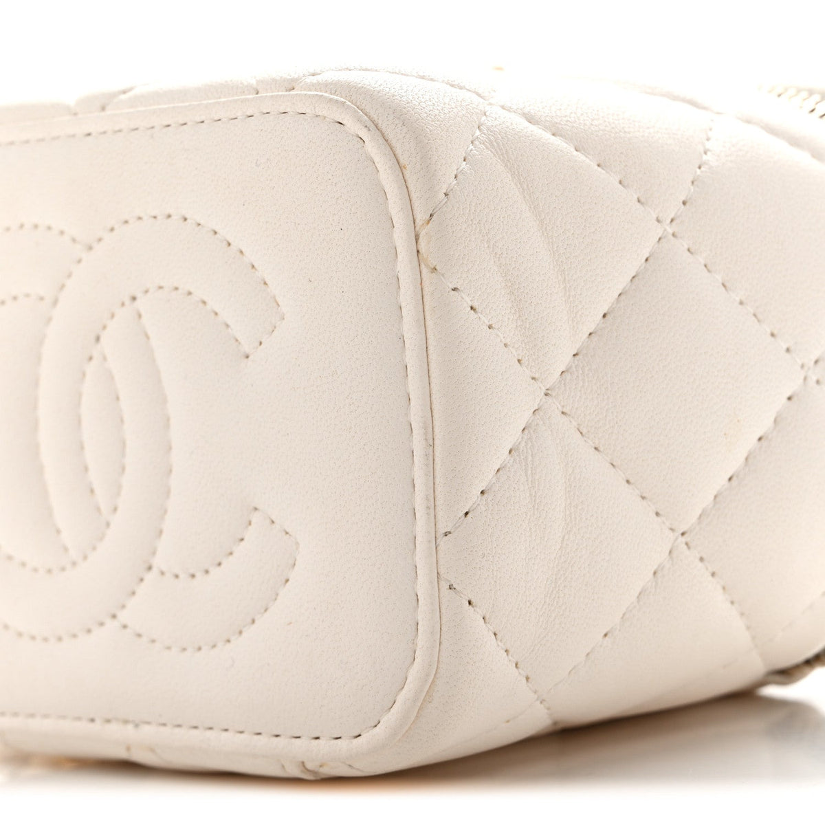 Mini Quilted Lambskin Handbag - White