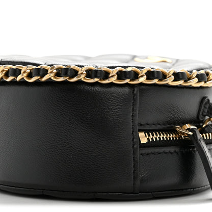 Quilted Lambskin Clutch Bag - Black