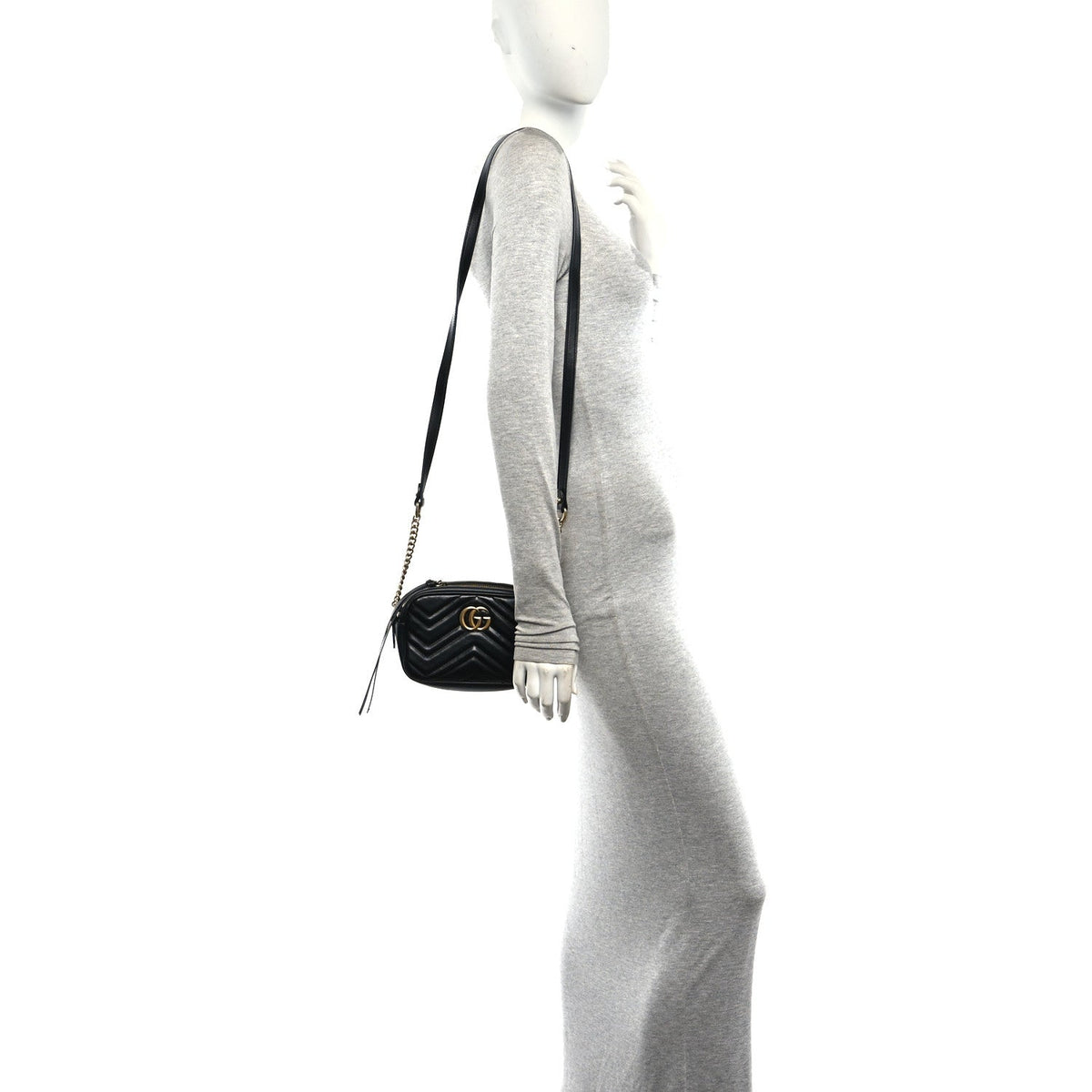 Small Calfskin Shoulder Bag - Black