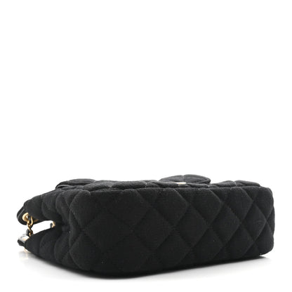 Small Quilted Hobo Bag - Black