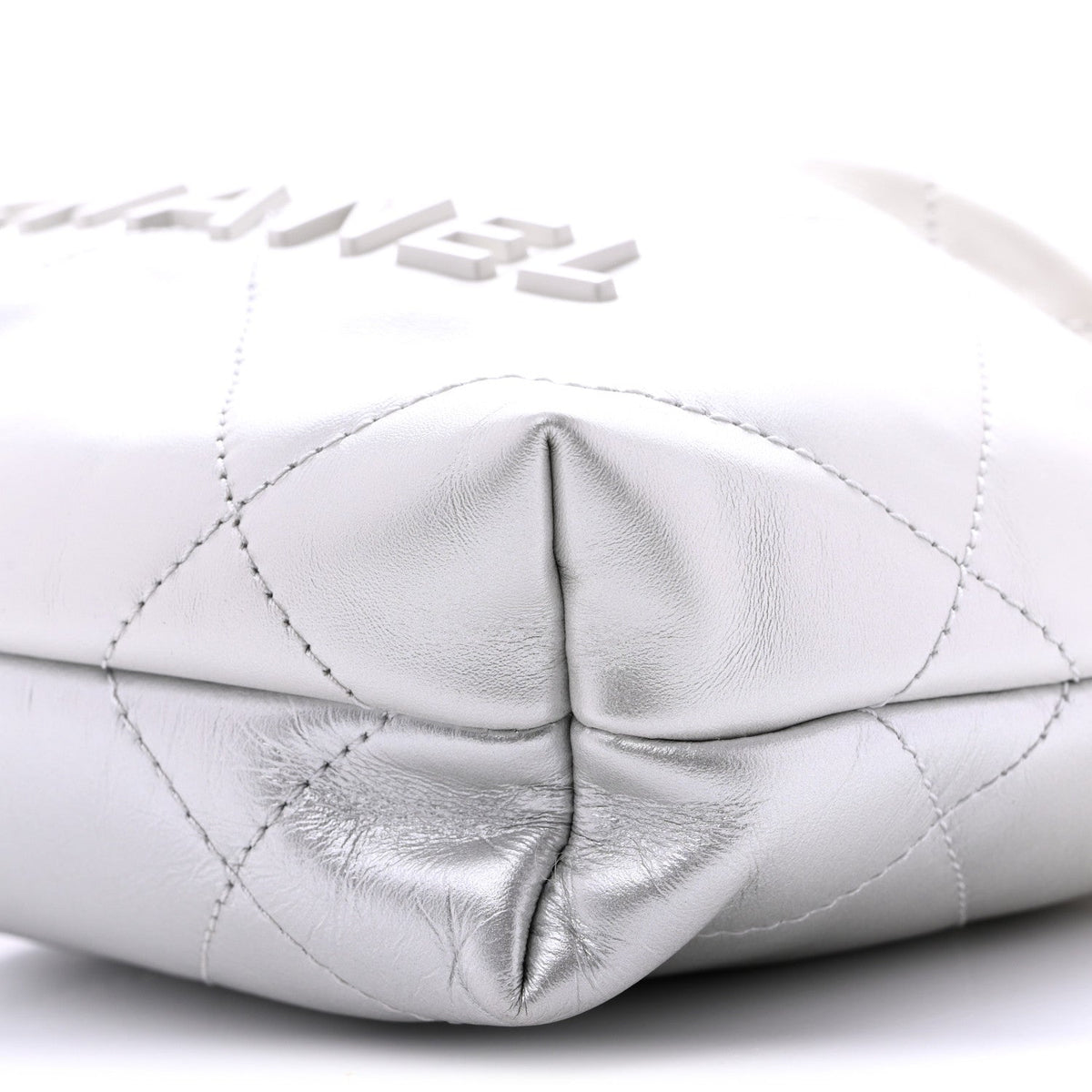 Mini Quilted Calfskin Handbag - White