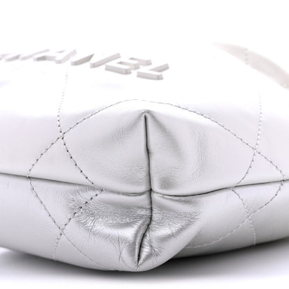 Mini Quilted Calfskin Handbag - White