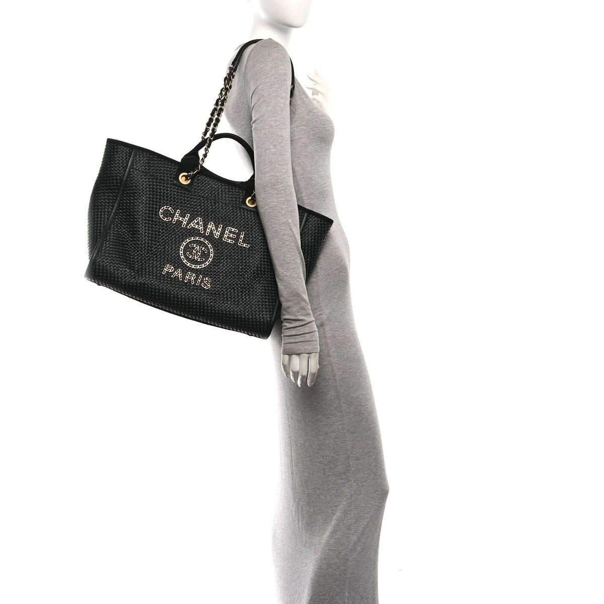 Medium Calfskin Tote Bag - Black