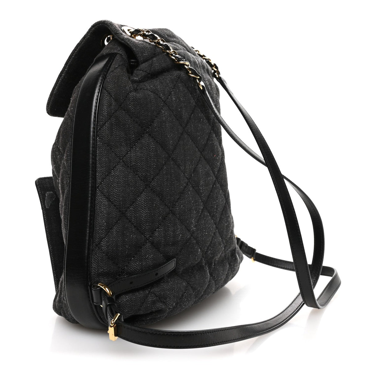 Quilted Calfskin Backpack - Grey