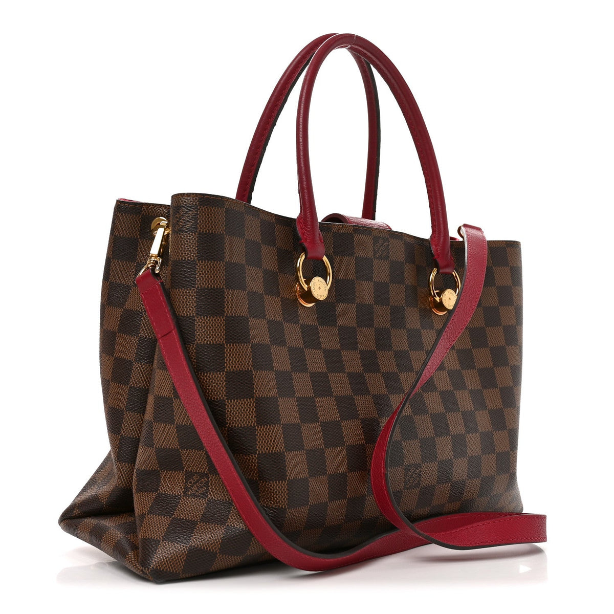 Damier Ebene Lv Riverside Lie De Vin Handbag
