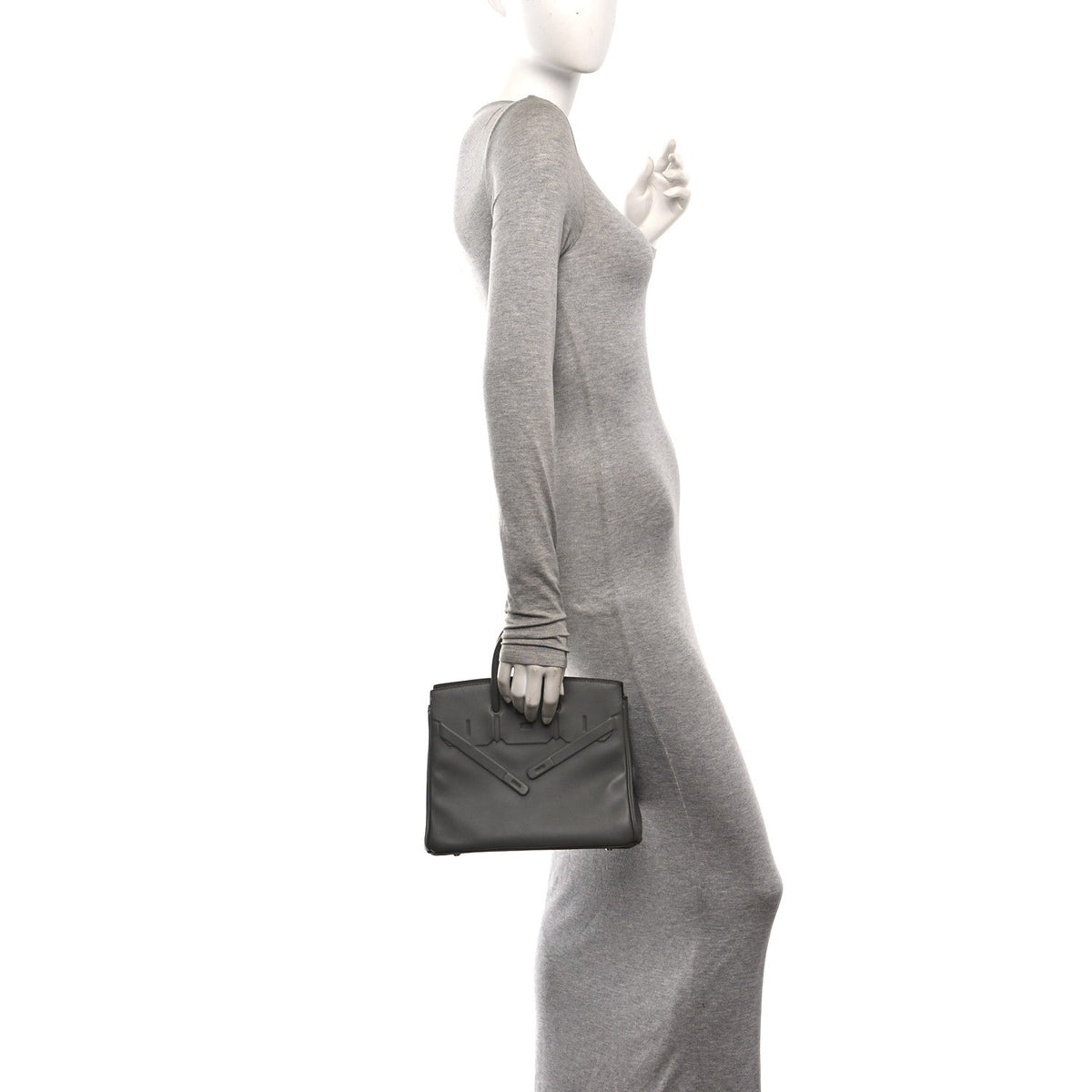 Swift Birkin Shadow 25 Gris Meyer Handbag