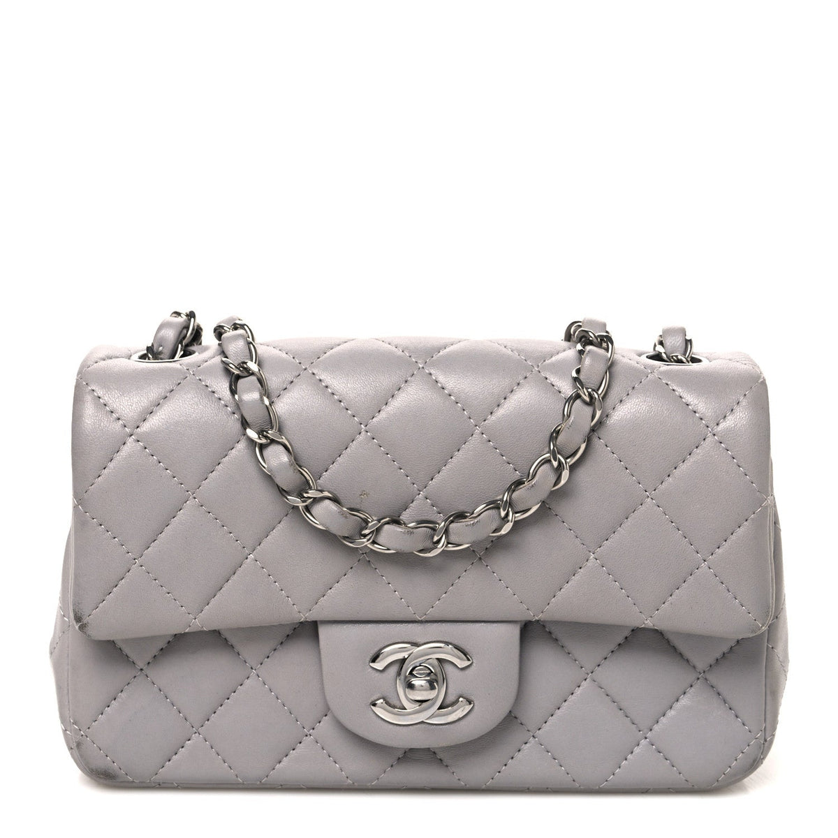 Mini Quilted Lambskin Flap Shoulder Bag - Tan