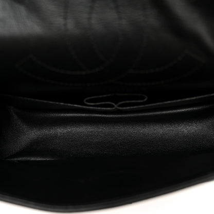 Quilted Calfskin Flap Shoulder Bag - Black