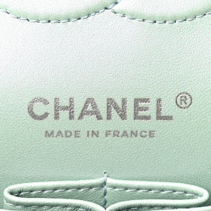 Medium Quilted Lambskin Flap Shoulder Bag - Light Blue