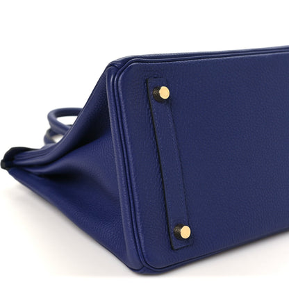 Togo Birkin 30 Bleu Encre Handbag